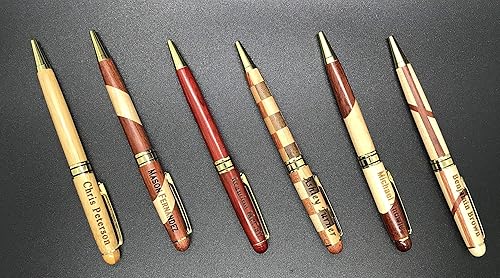 Custom Wood Pen, Personalized Maple, Bamboo, Rosewood, Wood Ball Point Pen - Engraved