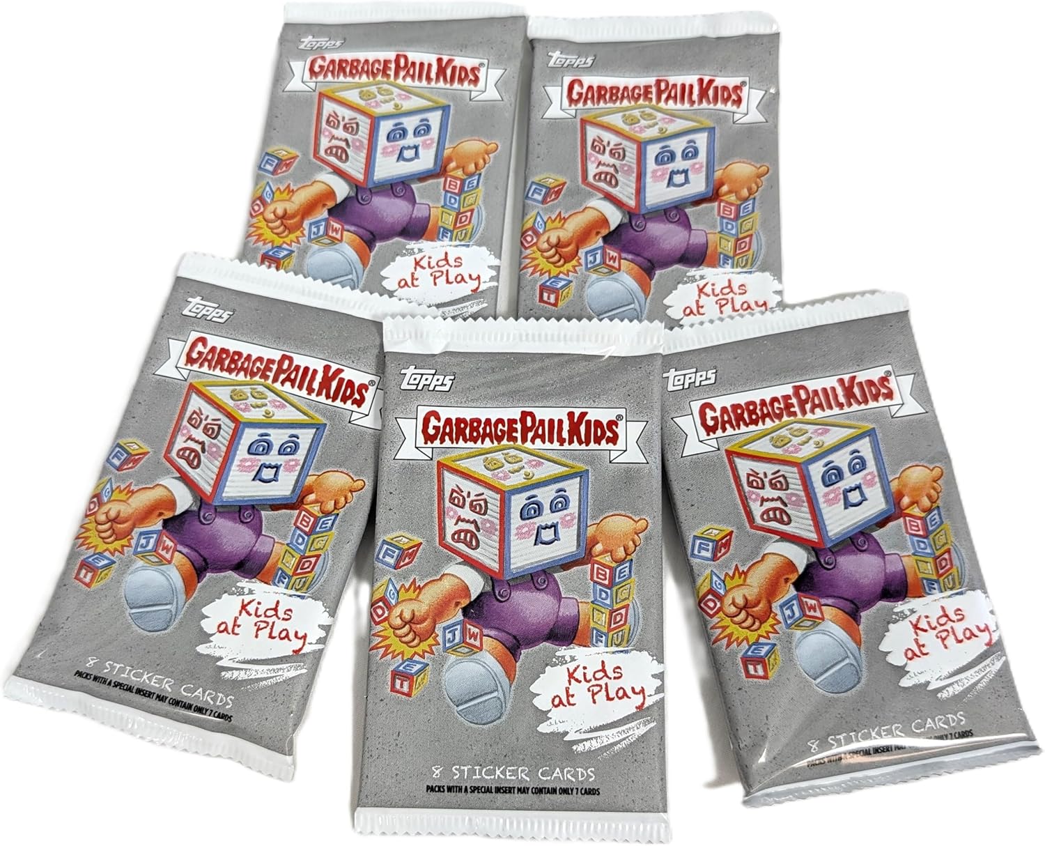 5-Pack 2024 Garbage Pail Kids Kids At Play Trading Card Packs 8 Cards Per Pack GPK