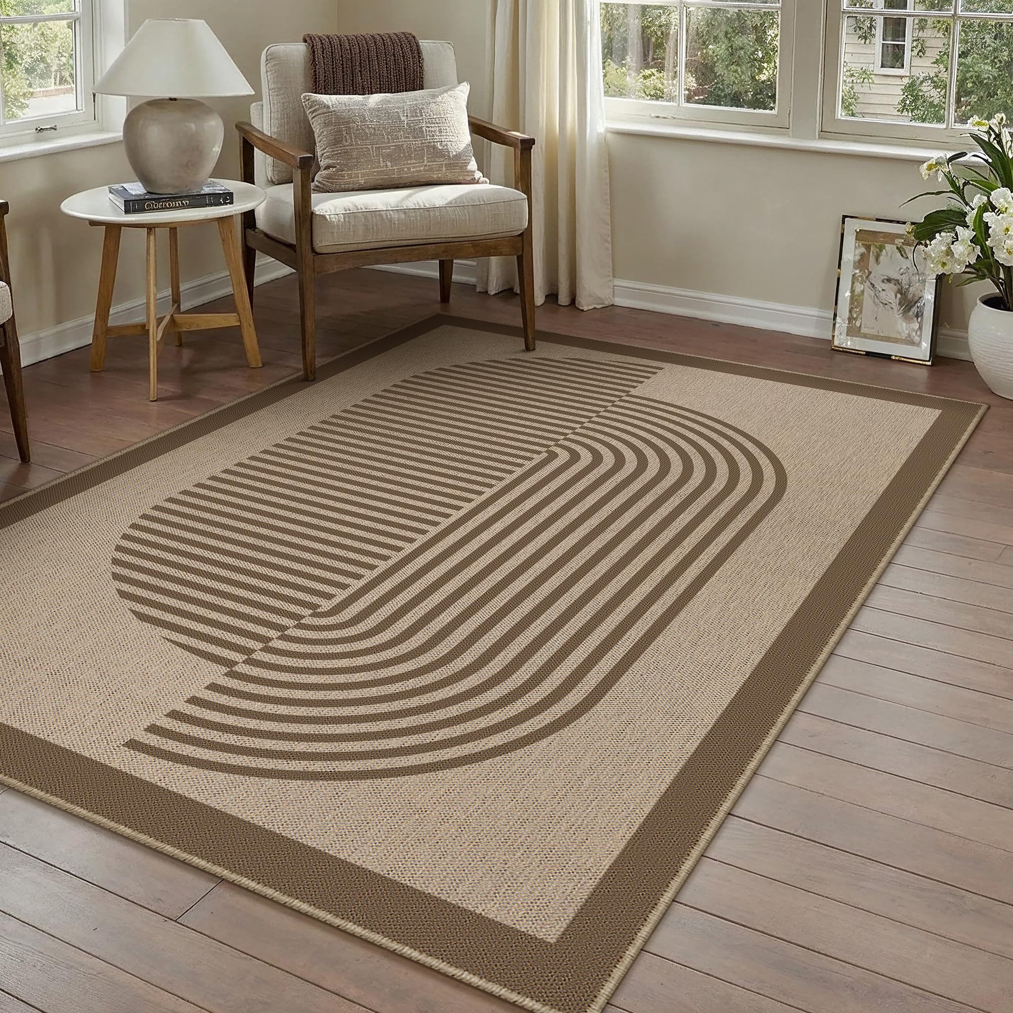 PureCozy Teppich Wohnzimmer Moderne Groß Carpet Bettvorleger Schlafzimmer Esszimmer BüRo Kurzflor Rug Geometrisches
