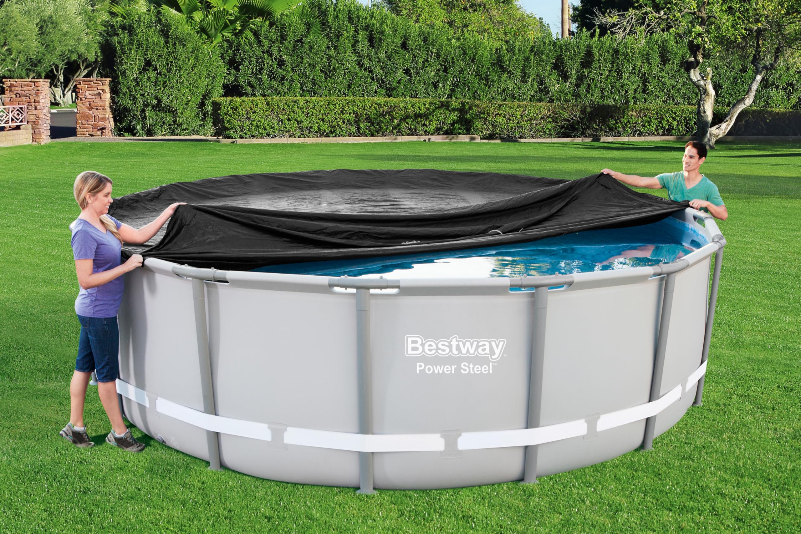 Bâche 4 Saisons 493 cm pour Piscine Hors Sol Ronde diamètre 460 cm ou 488 cm