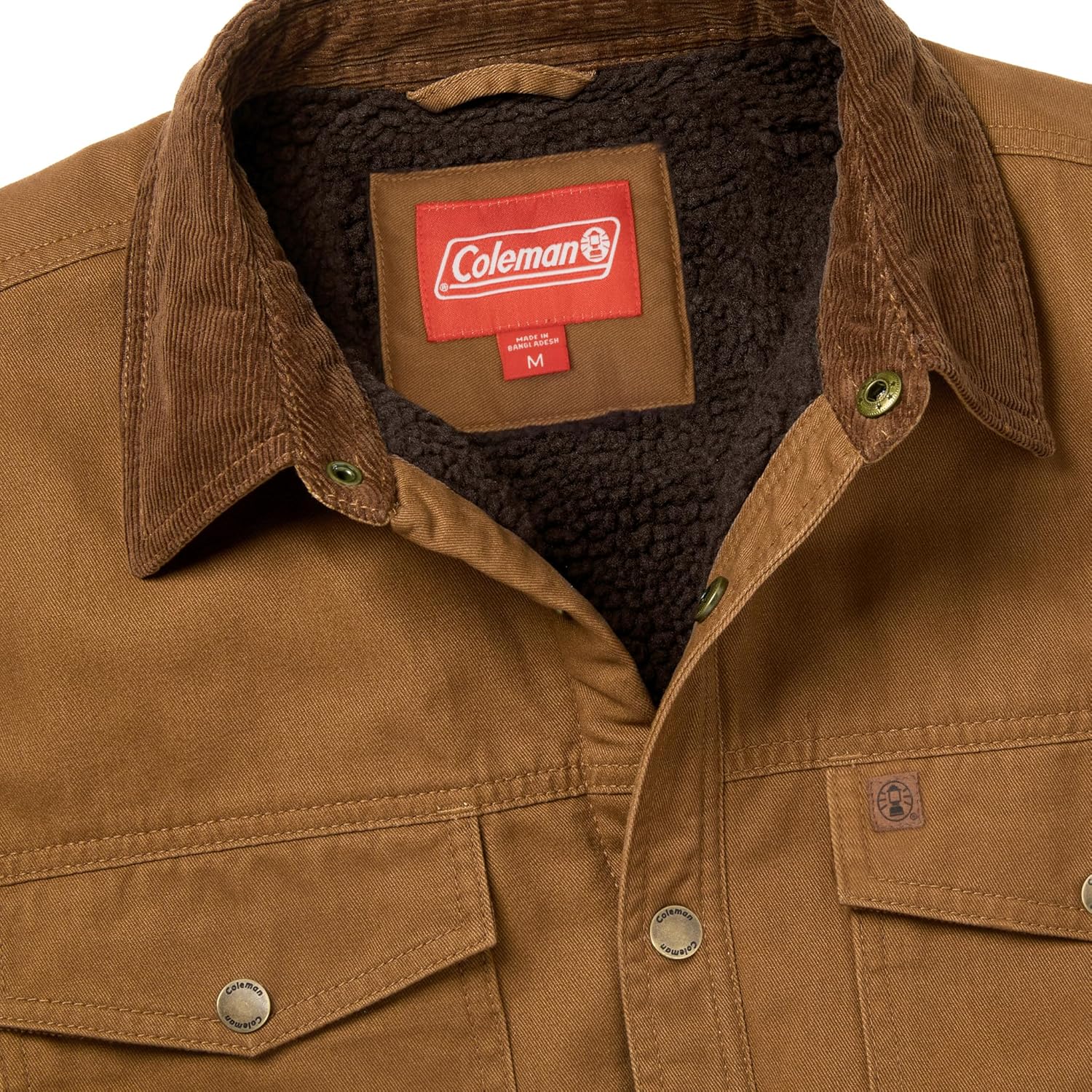 Coleman Sherpa Lined Twill Shirt Jackets for Men - Image 3