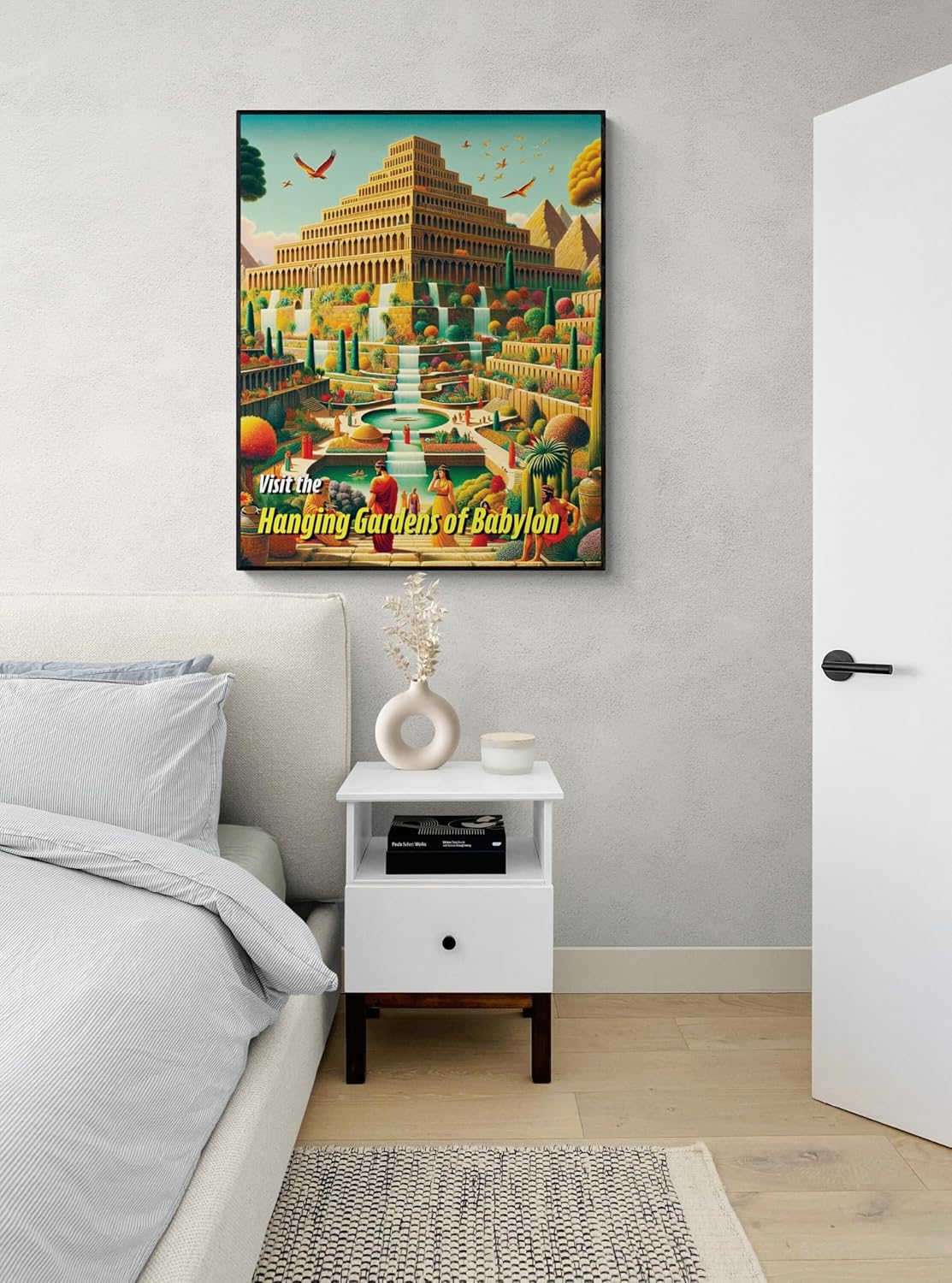 Set of 7, Seven Wonders of the Ancient World Tourist Poster, Living Room, Travel Cultural Home Decor, History Wall Art Print (8x10)