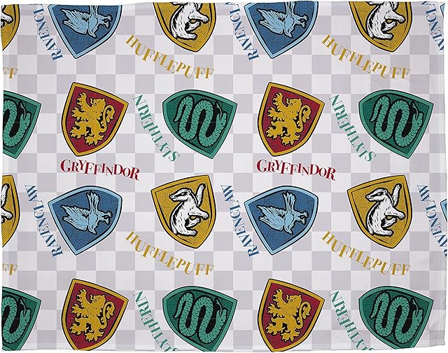 Harry Potter Fleece Blanket, Grid Design | Super Soft Blanket, Official Merchandise (Fleece Blanket)