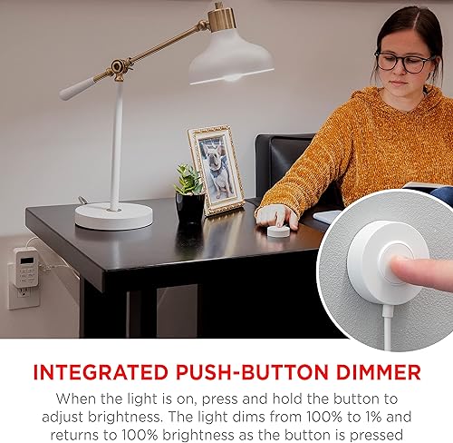 Vista 19 de UltraPro Daysmart - Temporizador digital de 7 días, 2 salidas de temporizador a tierra, temporizador de luz programable de encendido/apagado