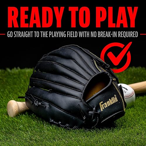 Vista 26 de Franklin Sports Field Master Baseball + Softball Glove - Field Master Adult + Youth Baseball + Softball Mitt - Men's + Women's Gloves - Right Hand