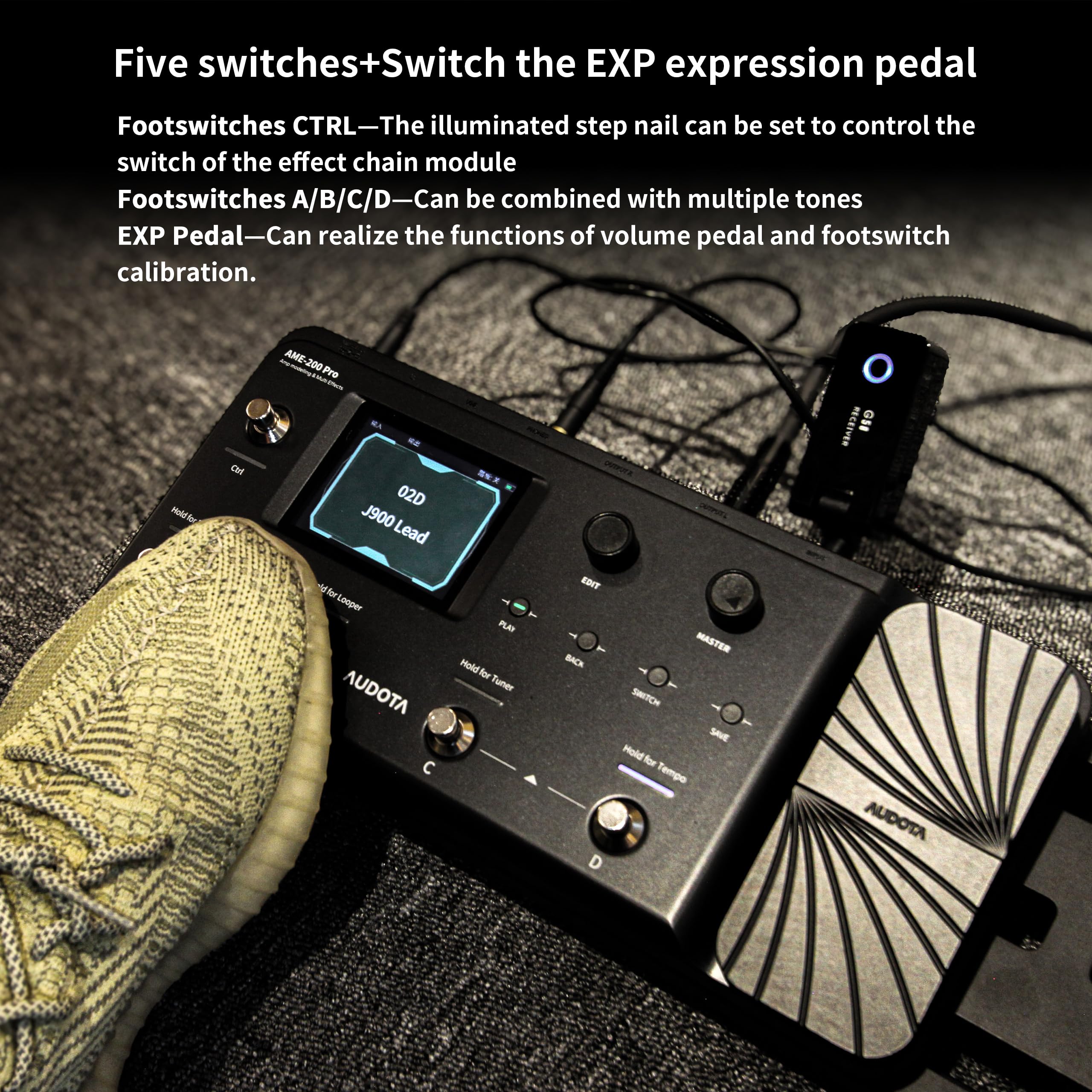 Amazon.com: AUDOTA AME-200 Pro Guitar Multi Effects Processor with