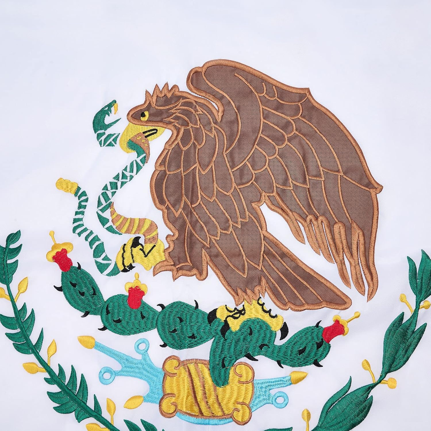 ROTERDON Mexican flag 4x6 FT Outdoor - Heavy Duty 240D Oxford Polyester Mexico Flag, Vibrant Colors and Fade Proof, Embroidered Eagle Sewn Stripes Bandera de Mexico Flag with Brass Grommets
