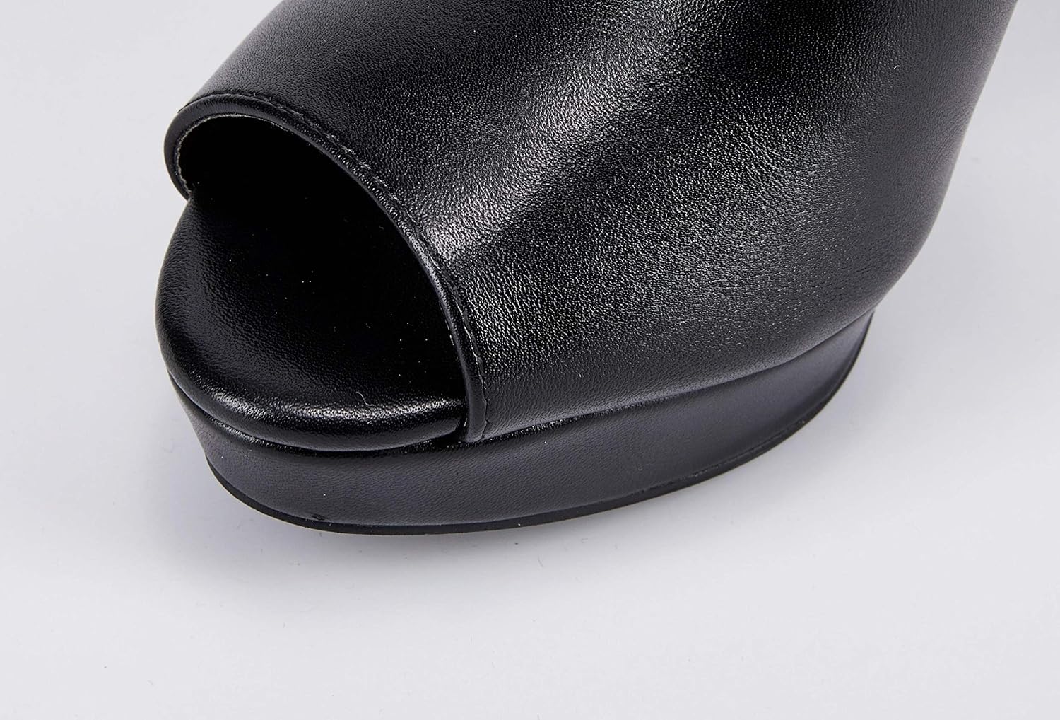 Womens Peep Toe Platform Heels Sexy Sandals Strappy Lace Up Tie Stilettos Dress Pumps Shoes - Image 5