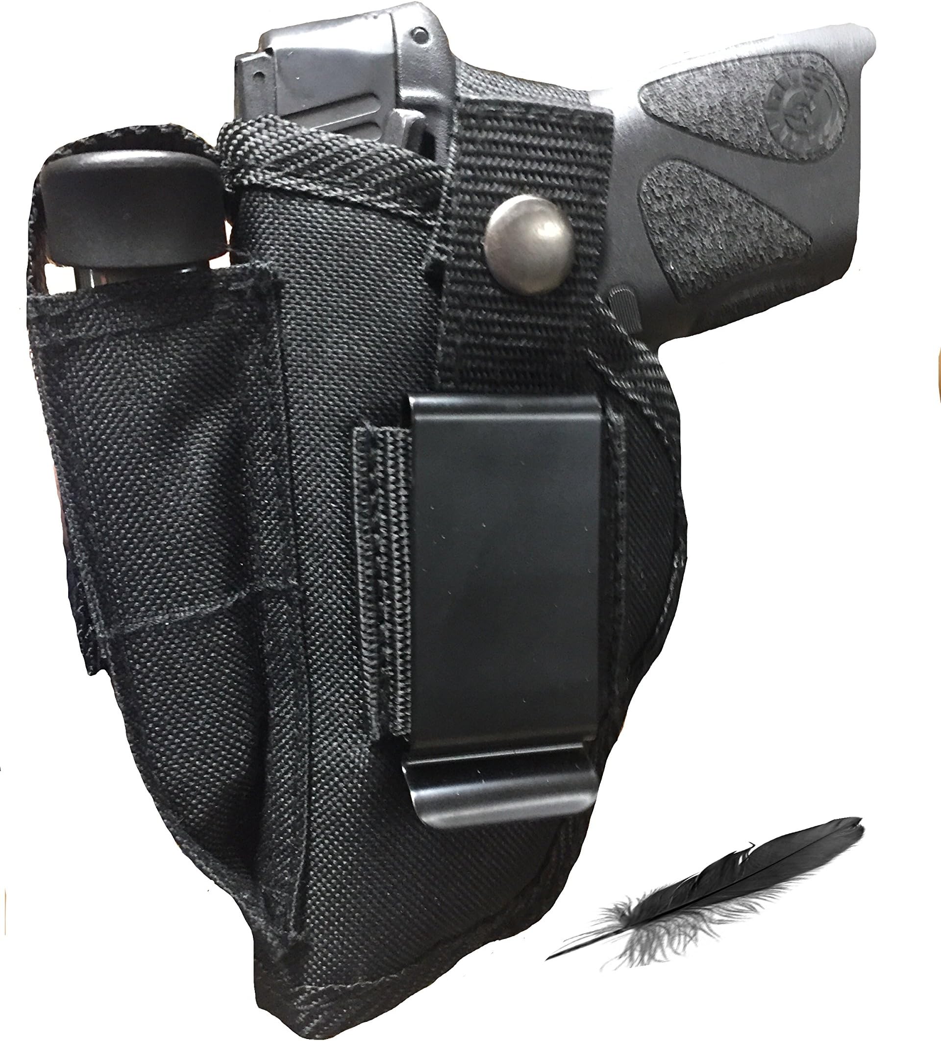 Fits Taurus PT-709 Slim, PT-740 Slim Has Soft Nylon, Inside or Outside The Pants Gun Holster.