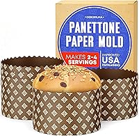 Vista 16 de Molde de papel para panettone premium mediano - 18 oz Molde desechable para panettone de 5 pulgadas 500 g - 12 unidades de formas para hornear paska