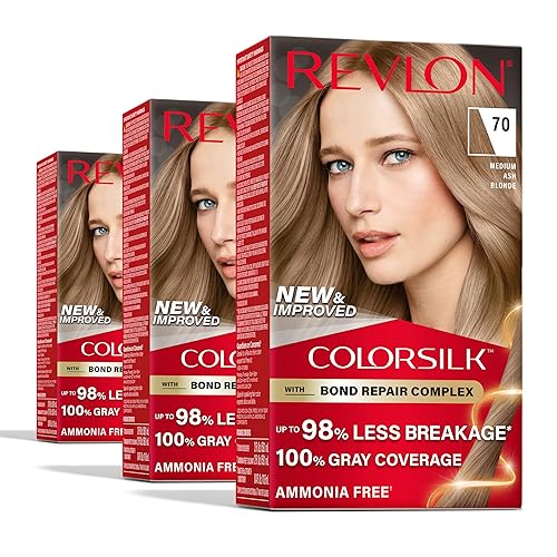 Miniatura 1 de Revlon ColorSilk with Bond Repair Complex, color permanente para el cabello rubio, cobertura 100 % de las canas, tinte para el cabello sin amoníaco,