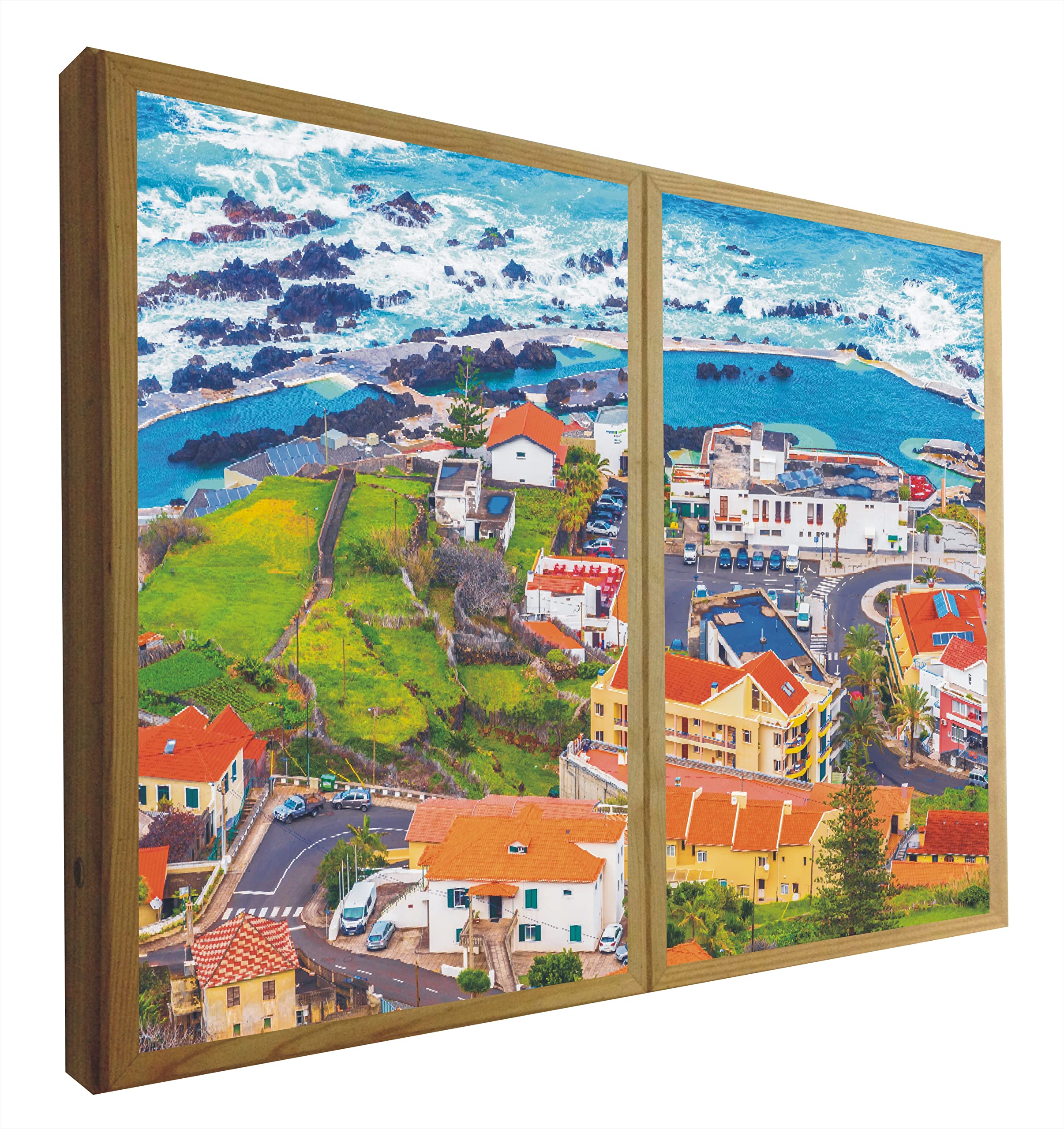 Fenêtre rétro-éclairée Porto Moniz Madère contre le manque de lumière et de perspective