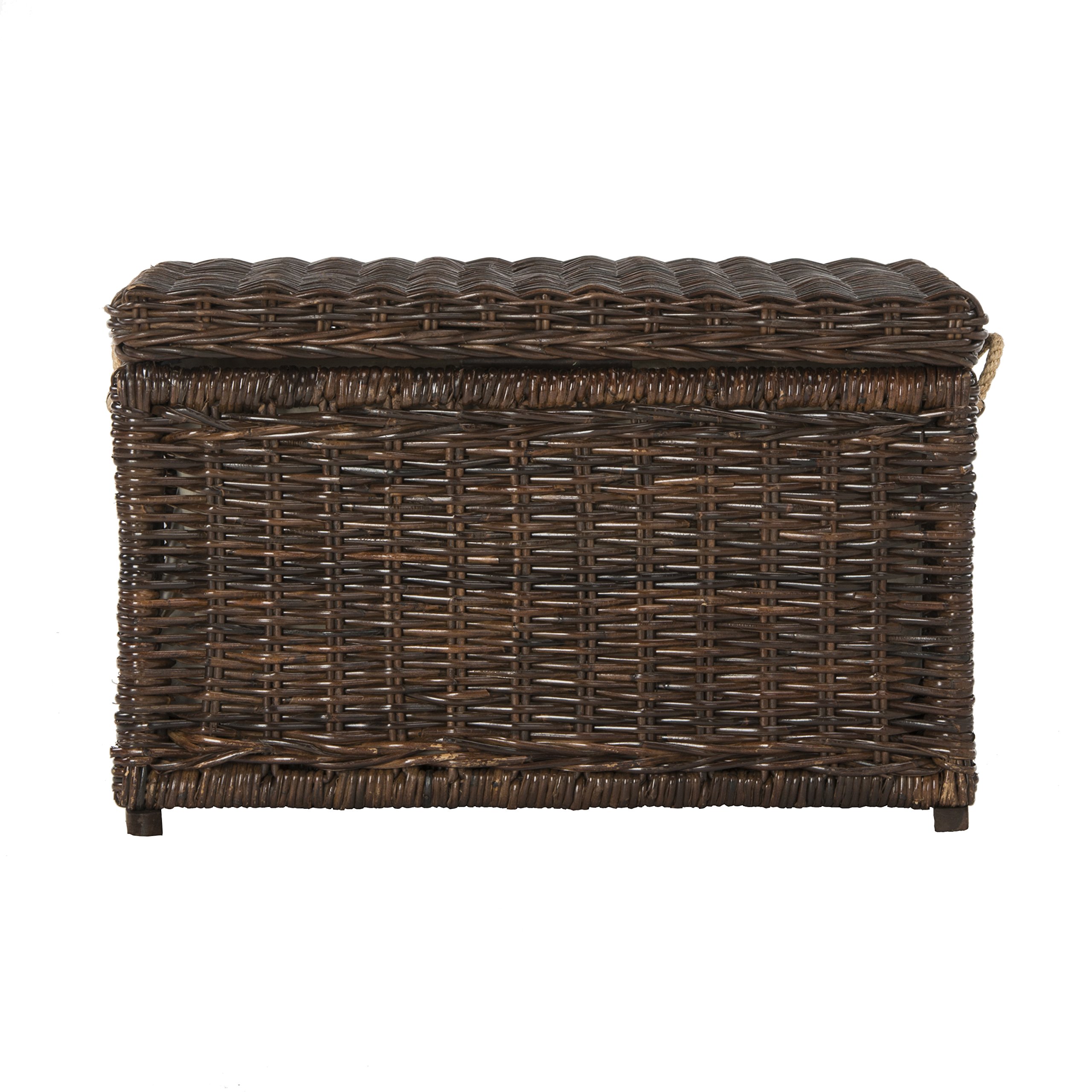 happimess HPM9003A Jacob - Baúl de almacenamiento de mimbre de 30 pulgadas, plegable para almacenamiento plano, ratán-Sarang Buaya, costero para oficina, dormitorio, sala de estar, dormitorio,