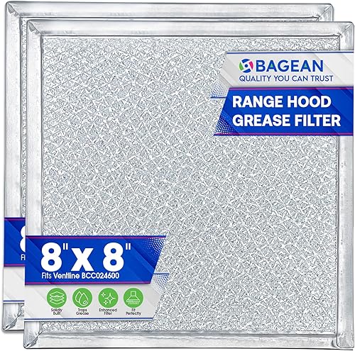 Vista 7 de Filtro de ventilación de estufa Bagean 8x8 pulgadas BCC024600 Compatible con filtro de campana de gama Ventline Reemplazo para extractor de cocina