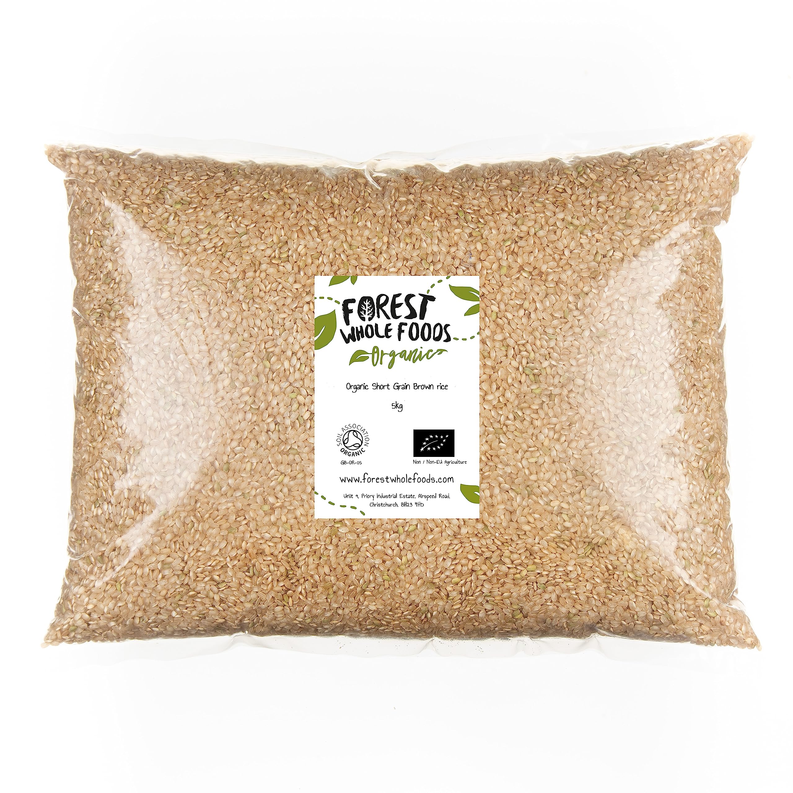 Organic Short Grain Brown Rice - Forest Whole Foods (5kg)Soil AssociationSoil AssociationSoil Association