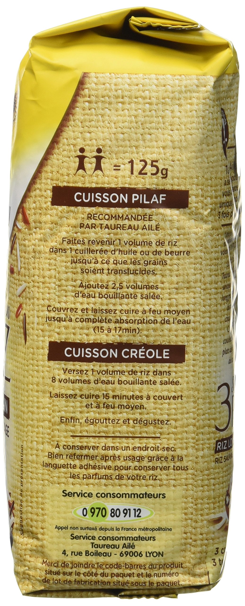 Taureau Ailé Sélection 3 Riz 500 g - Lot de 4