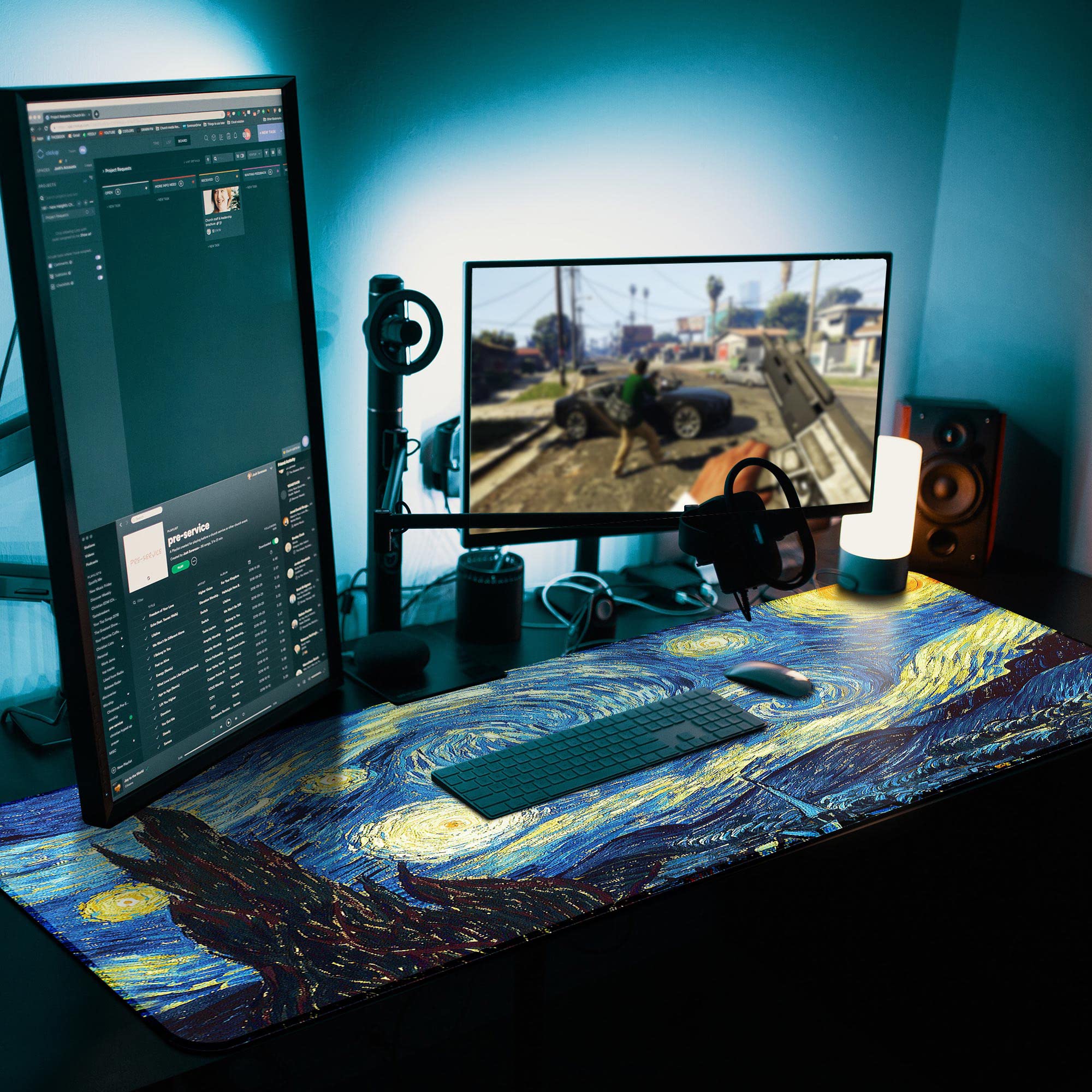 Cacoy Tappetino Mouse Gaming, 1200x400 mm XXL Grande Tappetini per il Mouse - Antiscivolo Tappetino Scrivania Supporto per Computer, PC e Laptop
