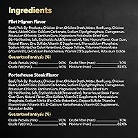 Vista 8 de Cesar - Comida húmeda y clásica para perros en un paquete variado de trocitos en salsa con sabor a filete miñón y chuletón, 24 unidades de 3.5 onzas