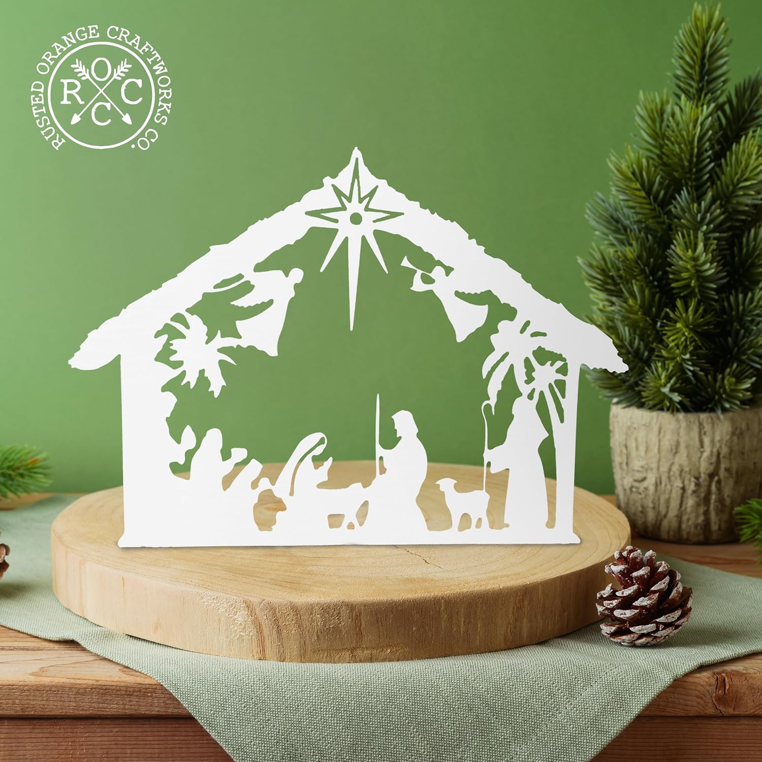 Angels Nativity Silhouette Birth of Christ Ornaments Christian Christmas Holy Family Ornament Christian Ornament Christmas Nativity Scene Jesus Ornaments Manger