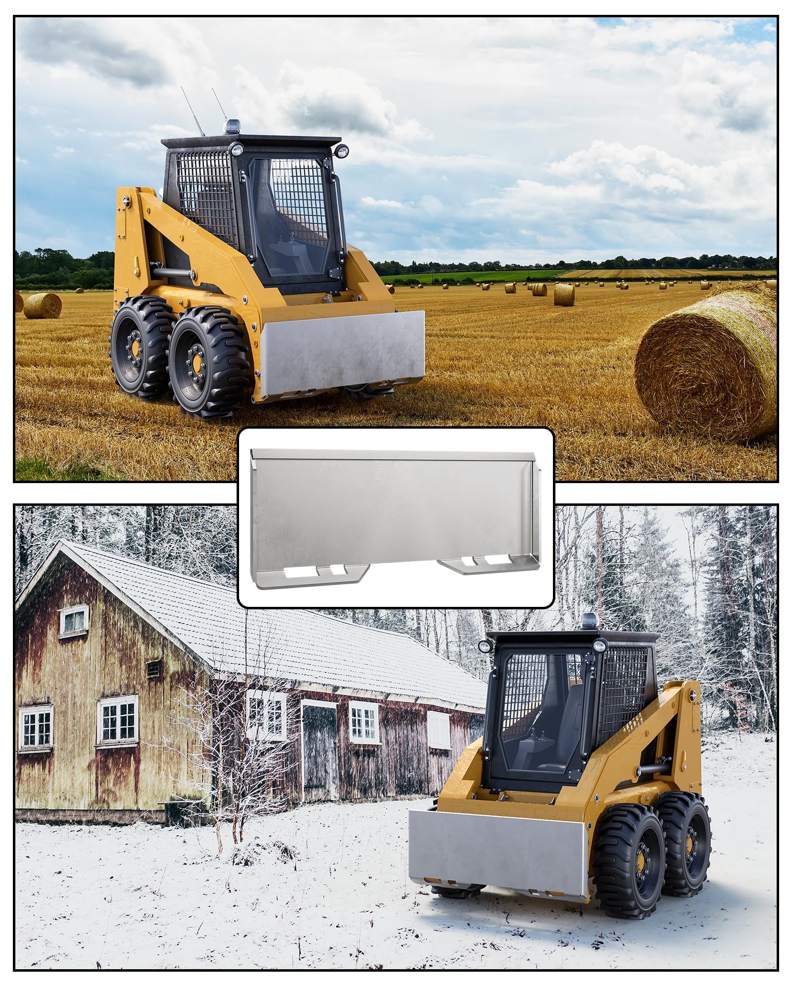 3/16Skid Steer Attachment Plate,Quick Attach Plate