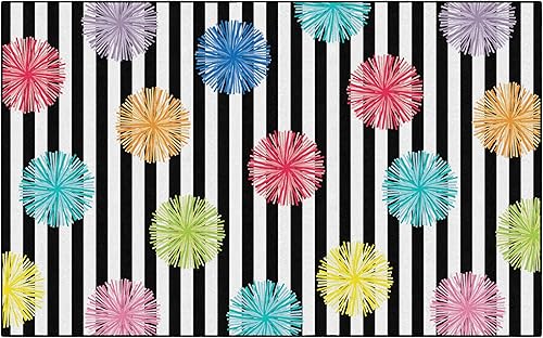 Flagship Carpets Schoolgirl Style Just Teach Poms - Alfombra de área para aula en interiores o dormitorio de niños, tapete de juego educativo, 7