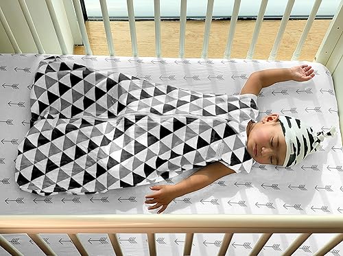 Miniatura 4 de BaeBae Goods Sábanas de cuna prémium para bebés, niños y niñas, paquete de 4, juego de sábanas bajeras de punto de jersey, suave y transpirable,