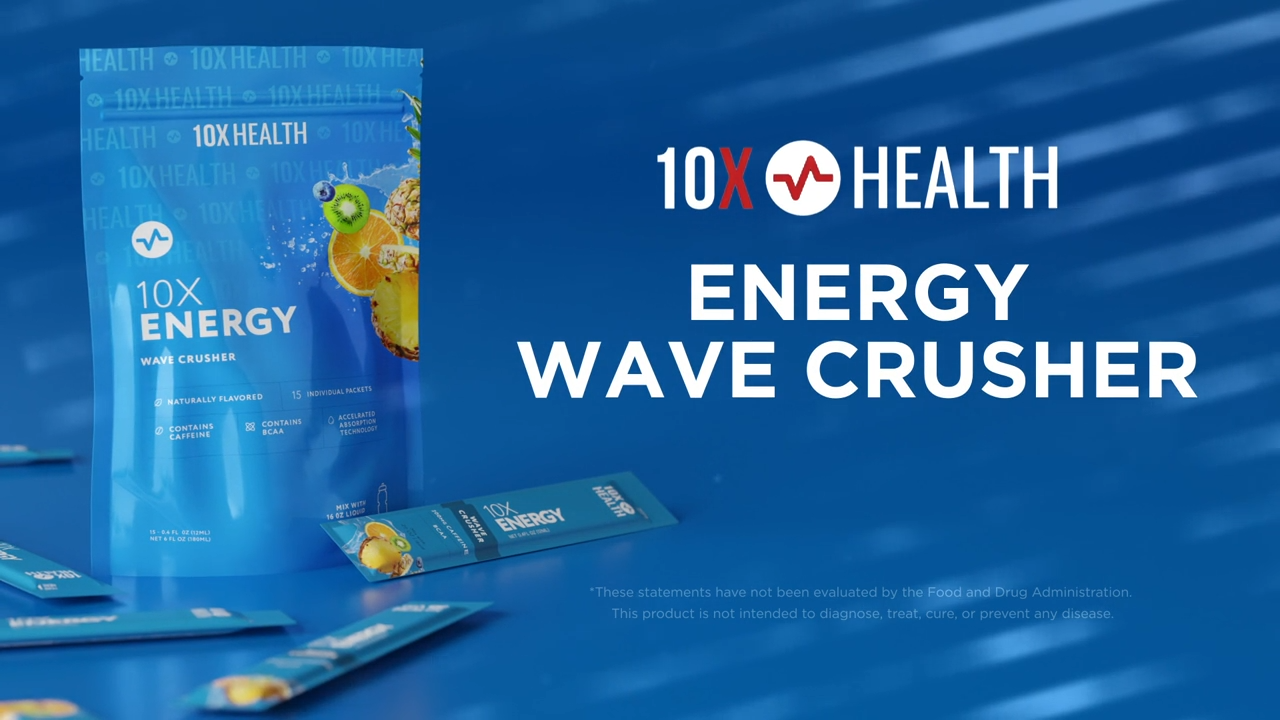 Amazon.com: 10X Health Energy Wave Crusher - Energy Drink Packets