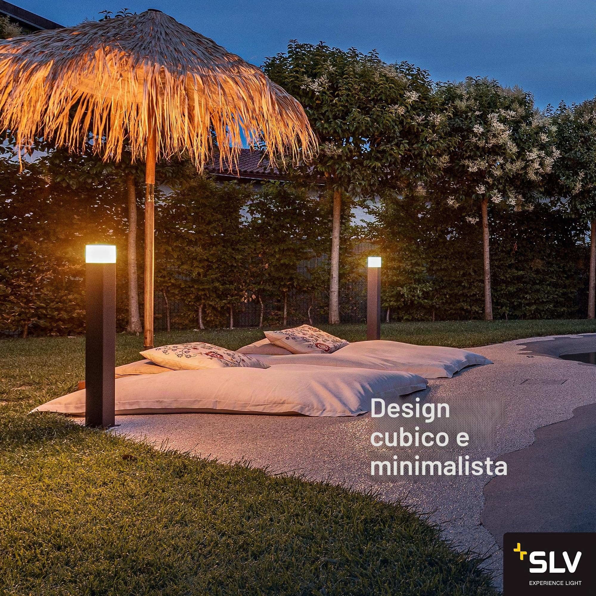 SLV Grafit 90 - Lampada da terra per esterni, per sentieri, pareti, ingressi, LED, da giardino, E27, IP44, 11 W, colore: Antracite