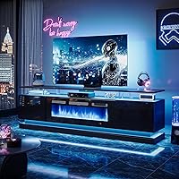 Nordivale 70" Fireplace TV Stand Black