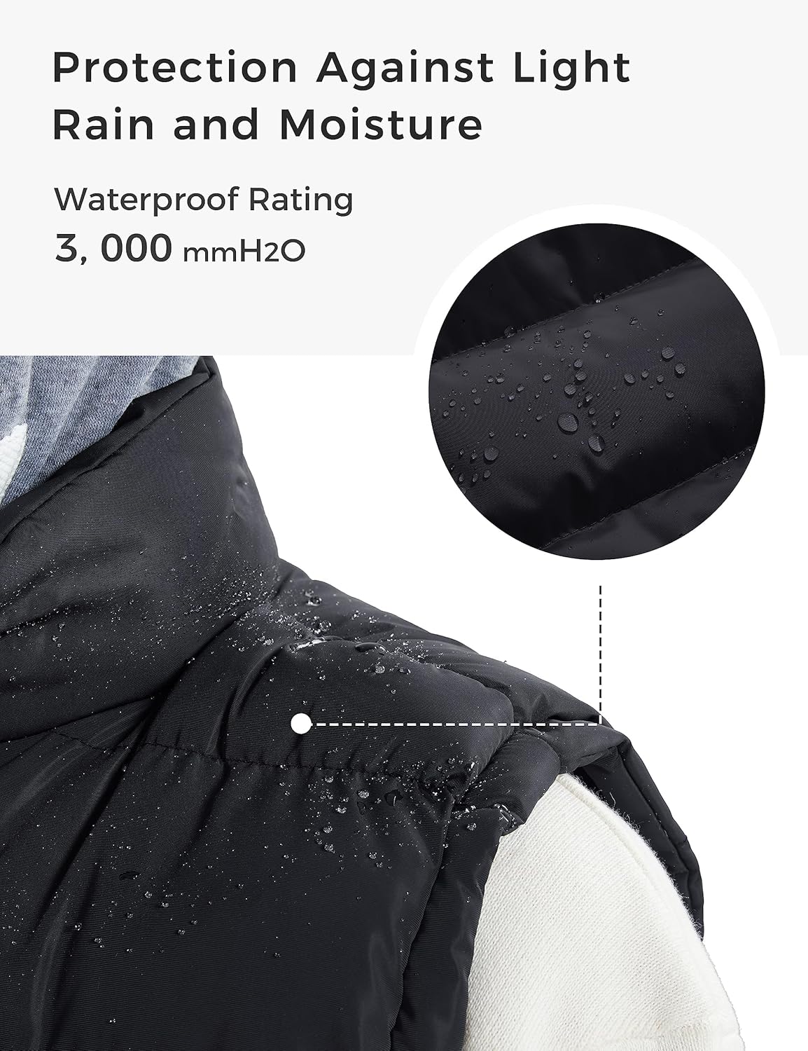 ZSHOW Men's Puffer Vest Removable Hooded Vest Outdoor Winter Vest - Image 4