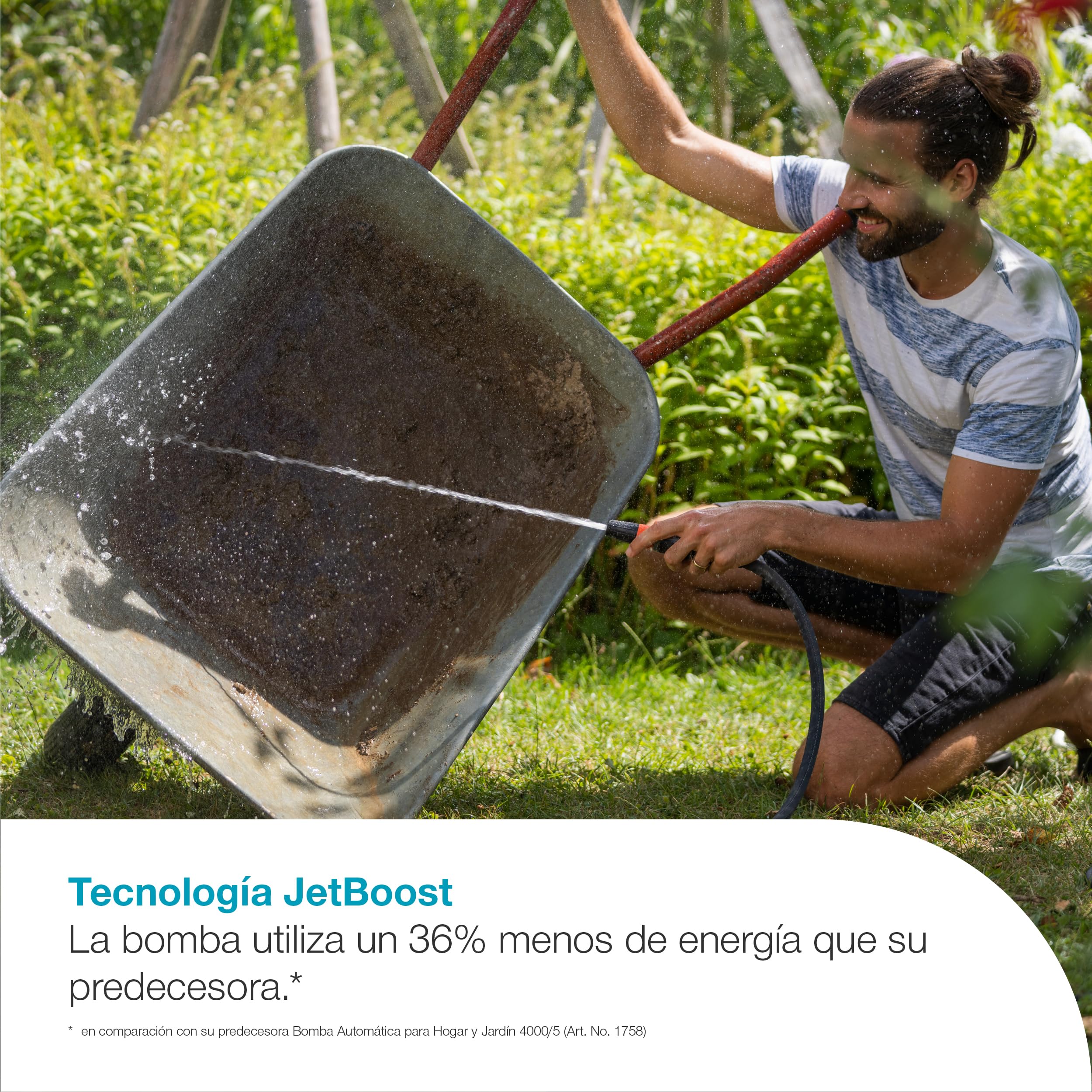 GARDENA Casa automática&Bomba de jardín 5000 Bombas SilentComfort: Control de aplicaciones, 36% menos de consumo de energía, Tecnología silenciosa, Carcasa resistente a la lluvia y a los rayos UV