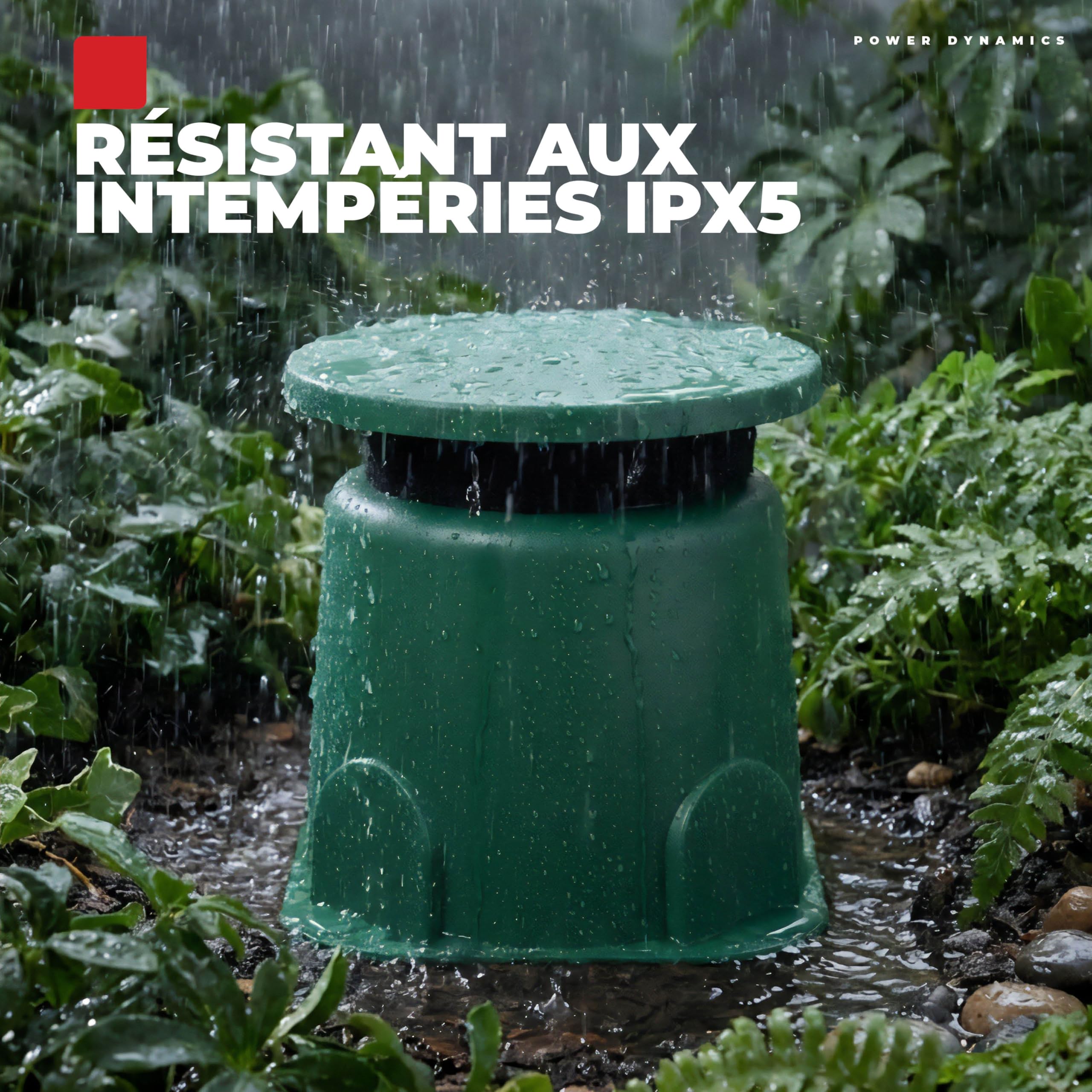Power Dynamics GS640 - Enceinte Extérieure 100V 40W 6,5″ - Sonorisation Jardin, terrasse & Zones publiques, Installation discrète ou Semi-enterrée