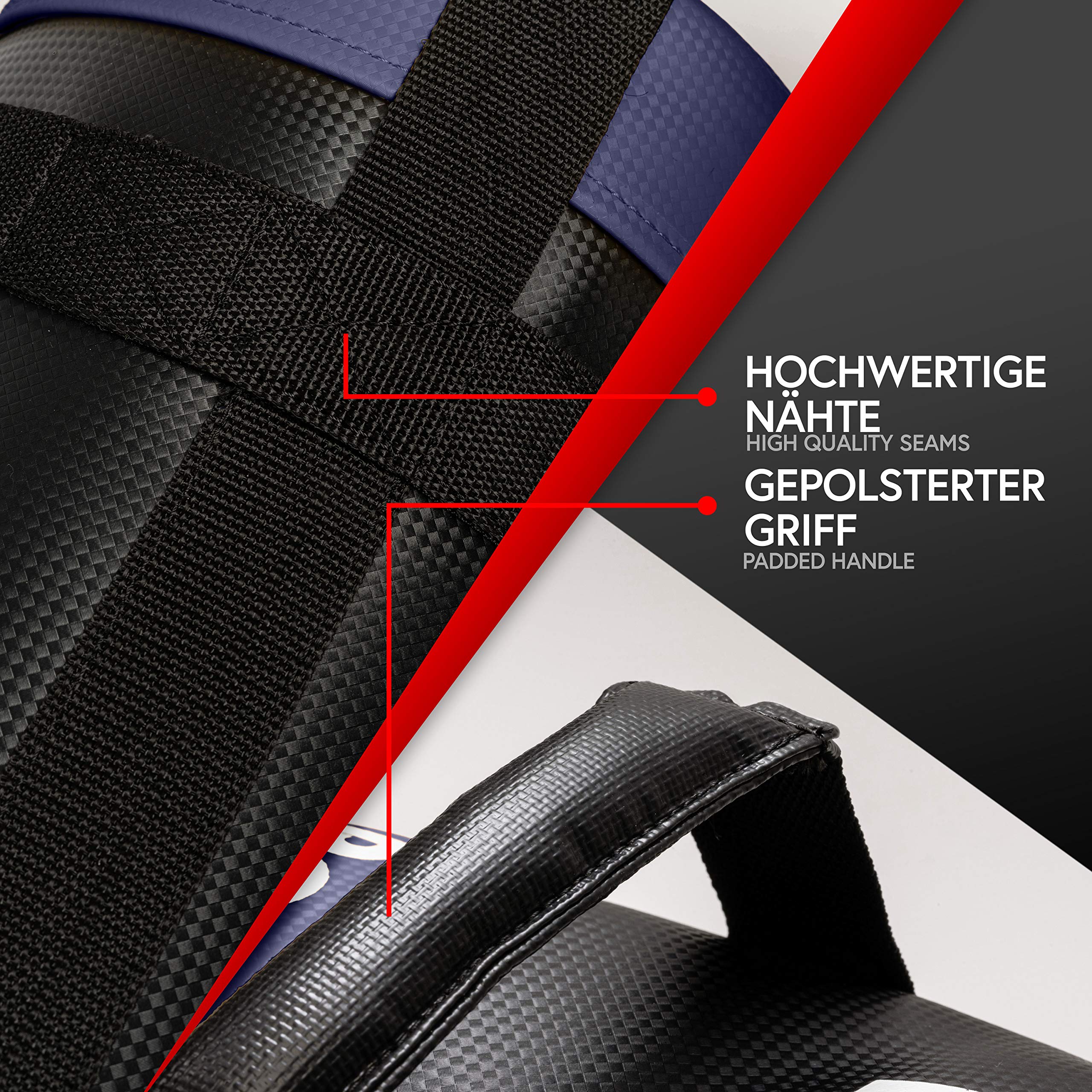 POWRX Power Bag I 5-30 kg I Kunstleder Fitness Bag für Functional Fitness (30 kg Schwarz/Dunkellila)