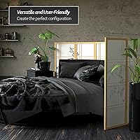 Vista 15 de Pantalla Shoji de árbol de bambú corto de 4 pies - Negro - 4 paneles