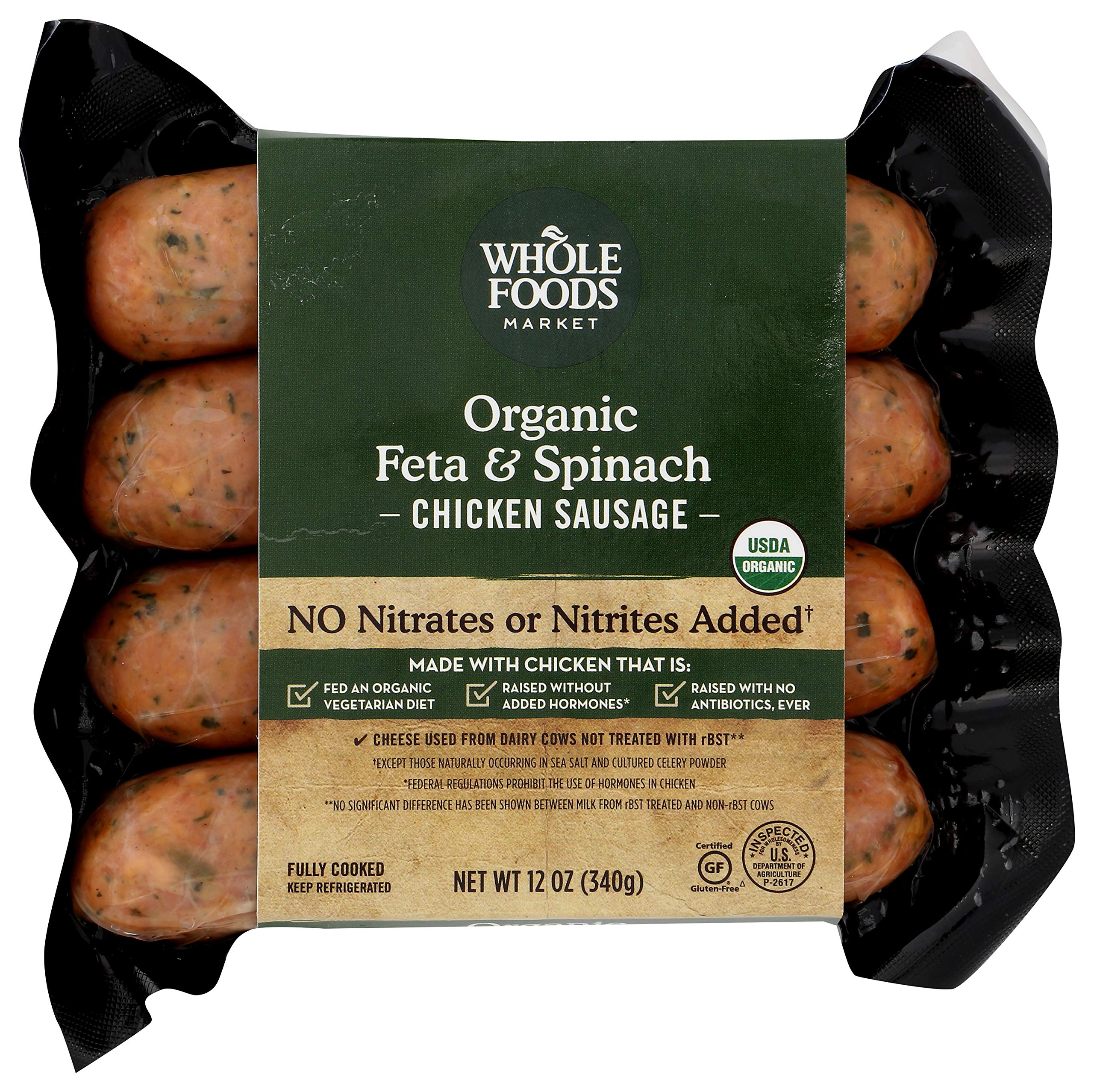Buy Whole Foods Market, Chicken Sausage, Feta & Spinach, 12 Ounce Online at desertcartINDIA