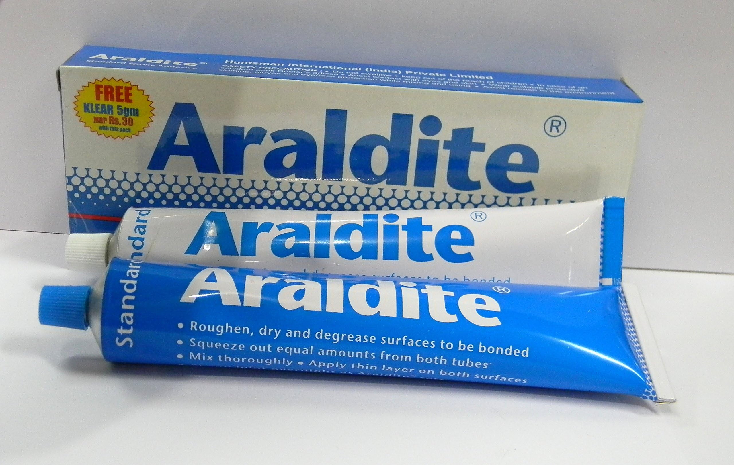Araldite Standard Epoxy Adhesive (Resin 100g and Hardener 80g) 180gms (Blue)