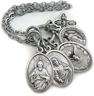 St. Jude Necklace, Keychain or Clip, Patron Saint of Difficult Situations, Lost Causes