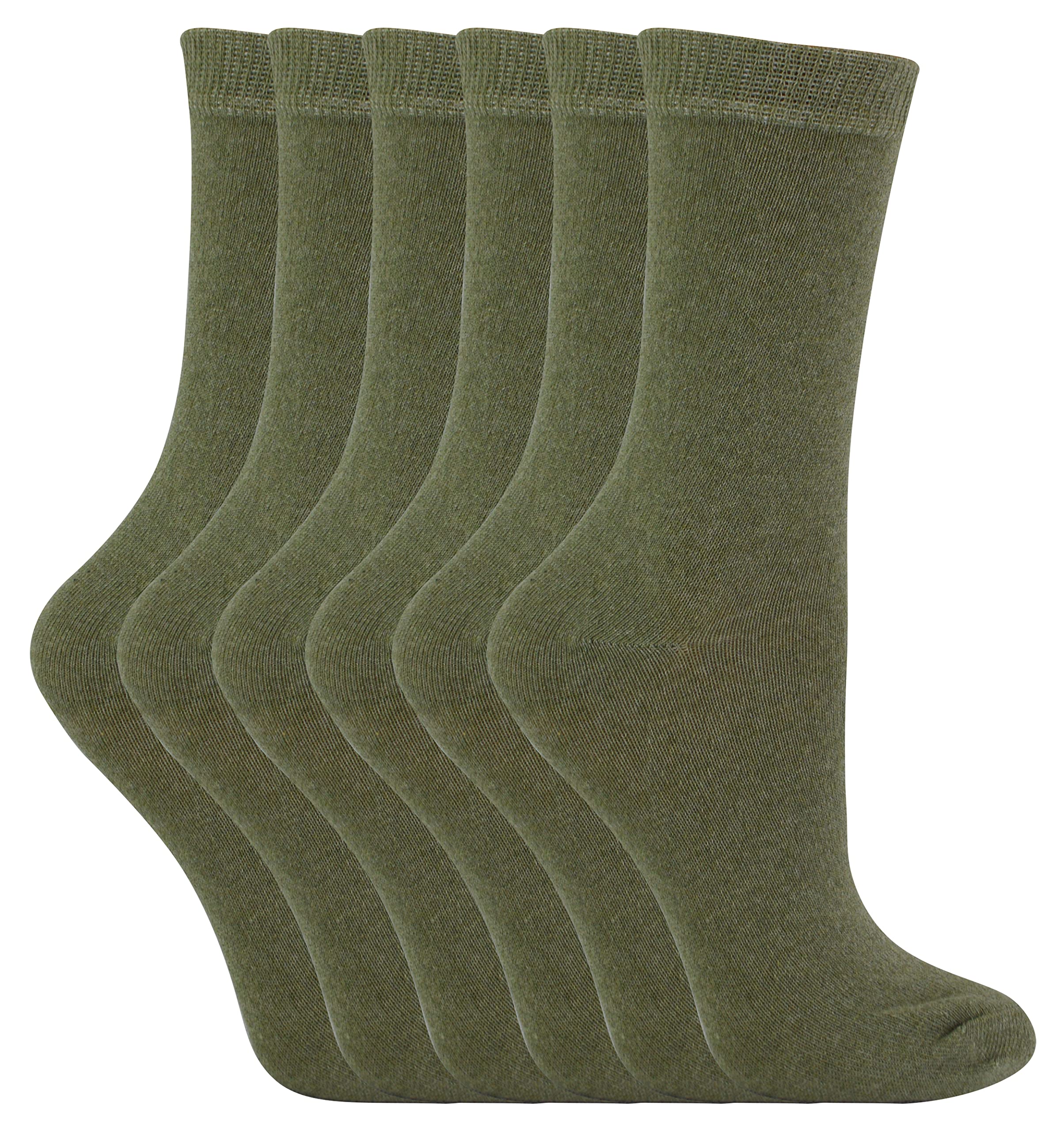 Sock Snob - 6 Pairs Kids Boys Girls Plain Solid Colour Cotton Dress Socks