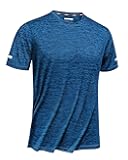 Mens Workout Shirts Short Sleeve Athletic Dry Fit Tshirts Shirts Running Gym Crewneck T-Shirts