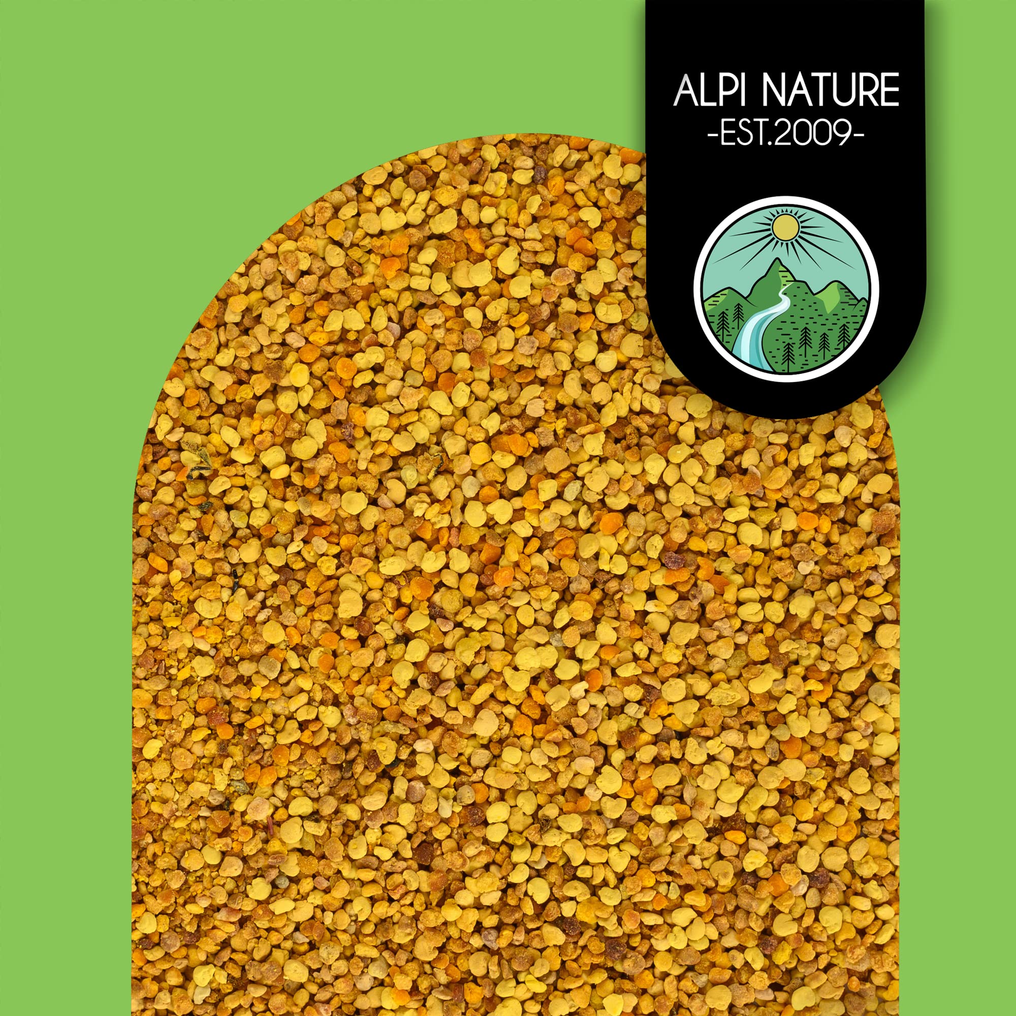 Alpi Nature Polen de Abeja Natural Orgánico 1kg, Polen de Abeja Orgánico, Gránulos Naturales