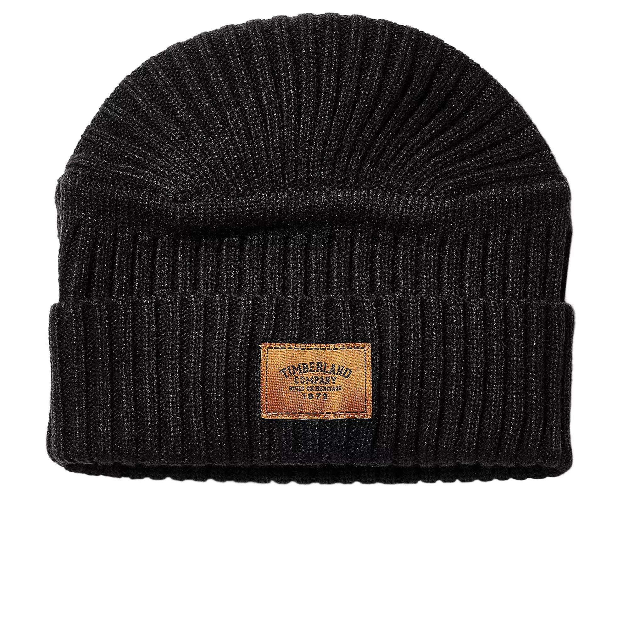 Timberland Ribbed Beanie (EU) Men's Hat, Black, One Size