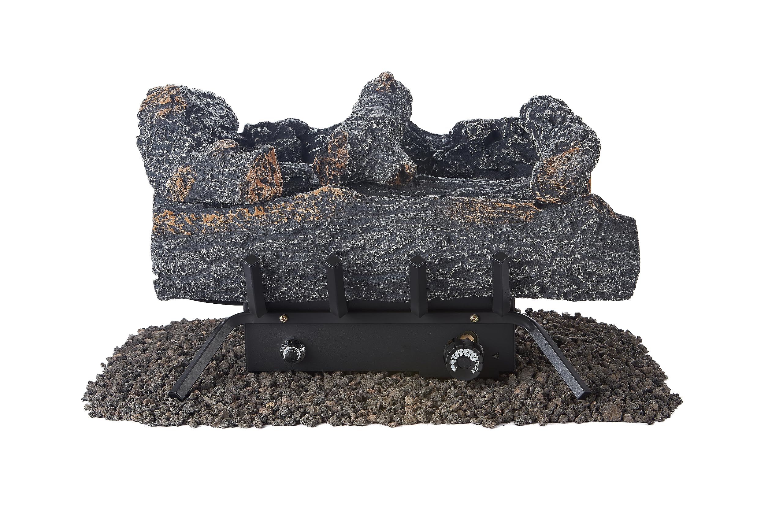 Pleasant Hearth 18-in Southern Oak Vent Free Gas Set 30,000 BTU's, Brown and Charred Logs