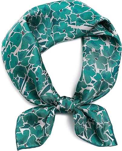 Miniatura 2 de STARWHISPER Bufanda de seda de morera 100% pura, 27 x 27 pulgadas, 0.551 in, bufanda cuadrada para mujer, con embalaje de regalo