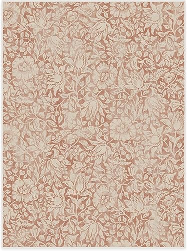 Vista 265 de RUGGABLE x Morris & Co Tapete prémium de pasillo lavable, para pasillo, cocina, entrada, sala de estar, dormitorio u oficina, con base Madreselva