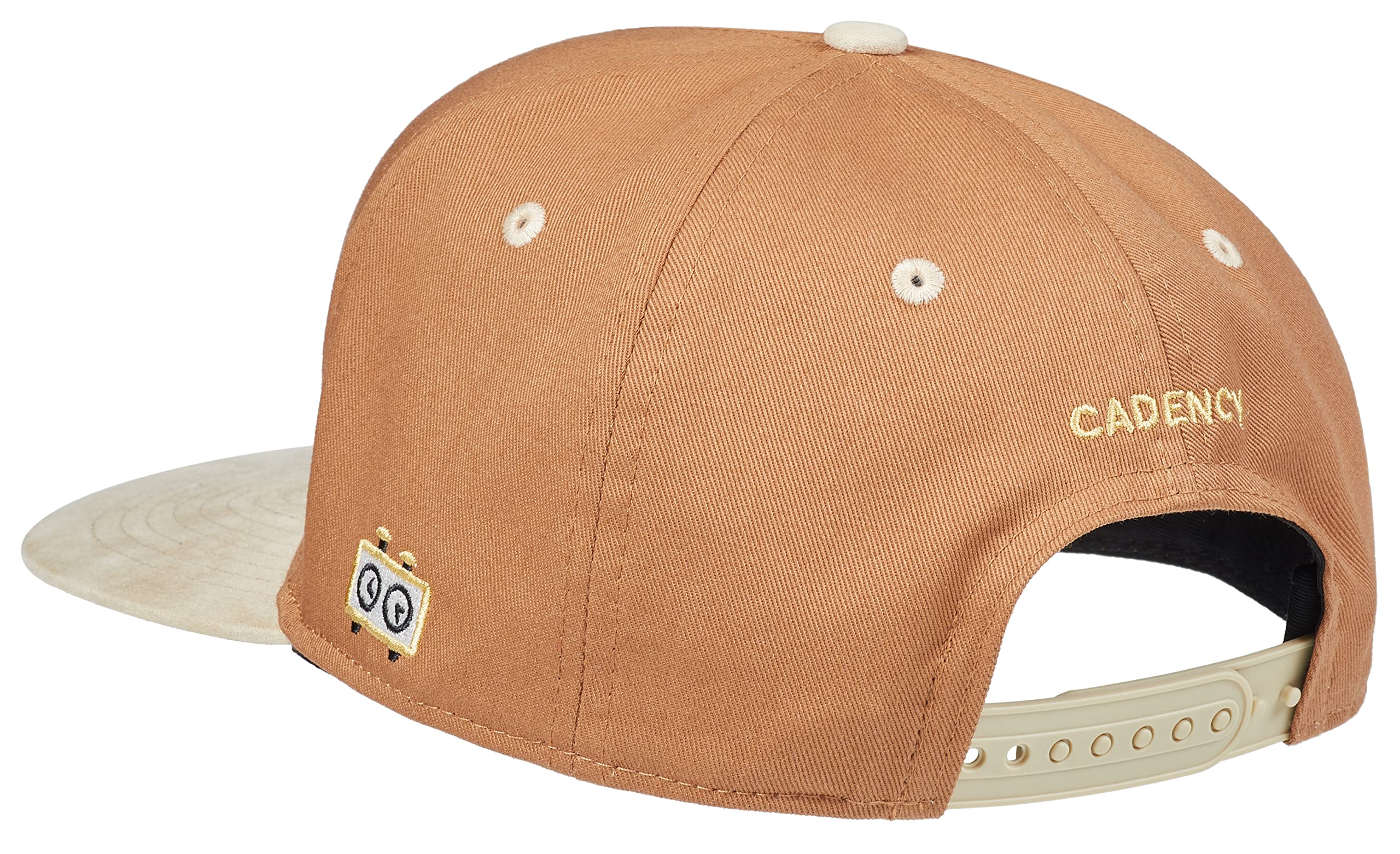 Cadency - Cappellino da uomo, con chiusura regolabile, a scacchi, da baseball, con visiera dritta, di alta qualità, durevole, taglia unica, unisex, marrone chiaro, misura regolabile, marrone, Taglia