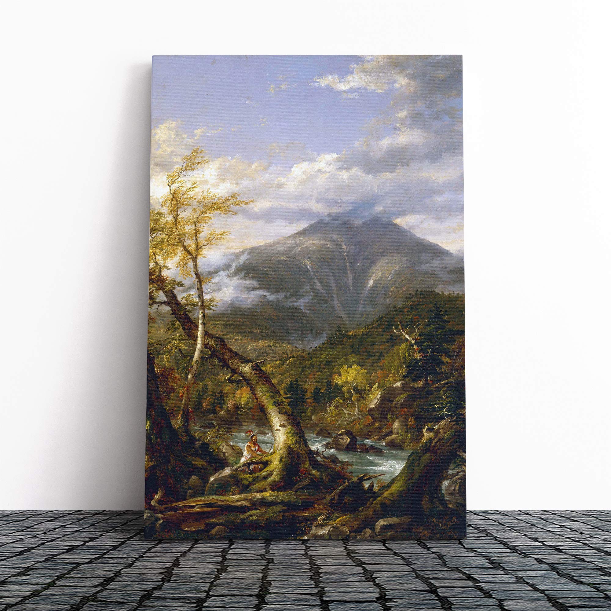 Thomas Cole Indian Pass Canvas Print | Gallery Wrapped 30mm Frame Wall Art | 30x20 inches | Ready to Hang | Modern Picture | Living Room Bedroom Lounge Office