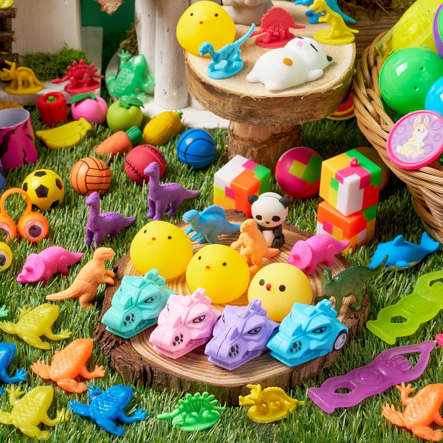 JOYIN 144 PCS Prefilled Easter Eggs with Assorted Toys for Easter Egg Hunt, Party Favors, Basket Stuffers, Classroom Prize Supplies