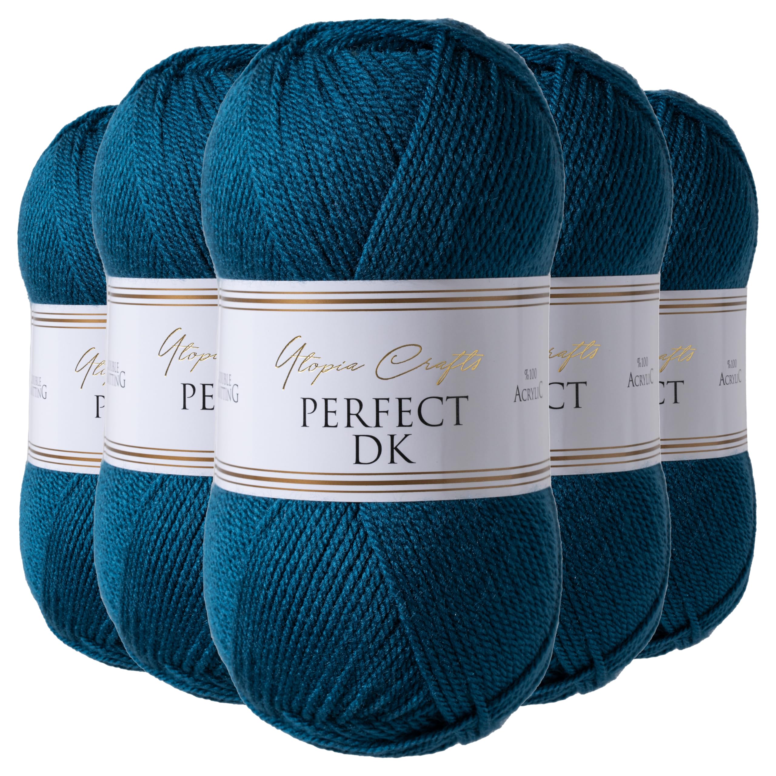 Utopia Crafts DK Double Knitting Yarn 5X 100g (Blue Whale)