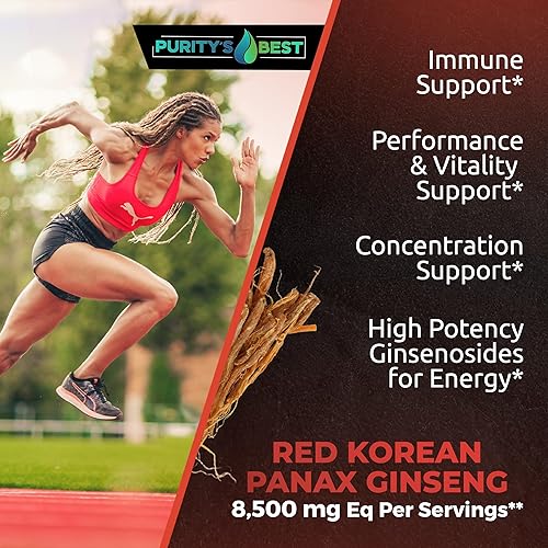 Miniatura 7 de Purity's Best RED Korean PANAX - Polvo de ginseng + 4 veces + 10 x + 20 extractos, 8,500 mg por porción, 5% de ginsenósidos, ginsenósidos de alta