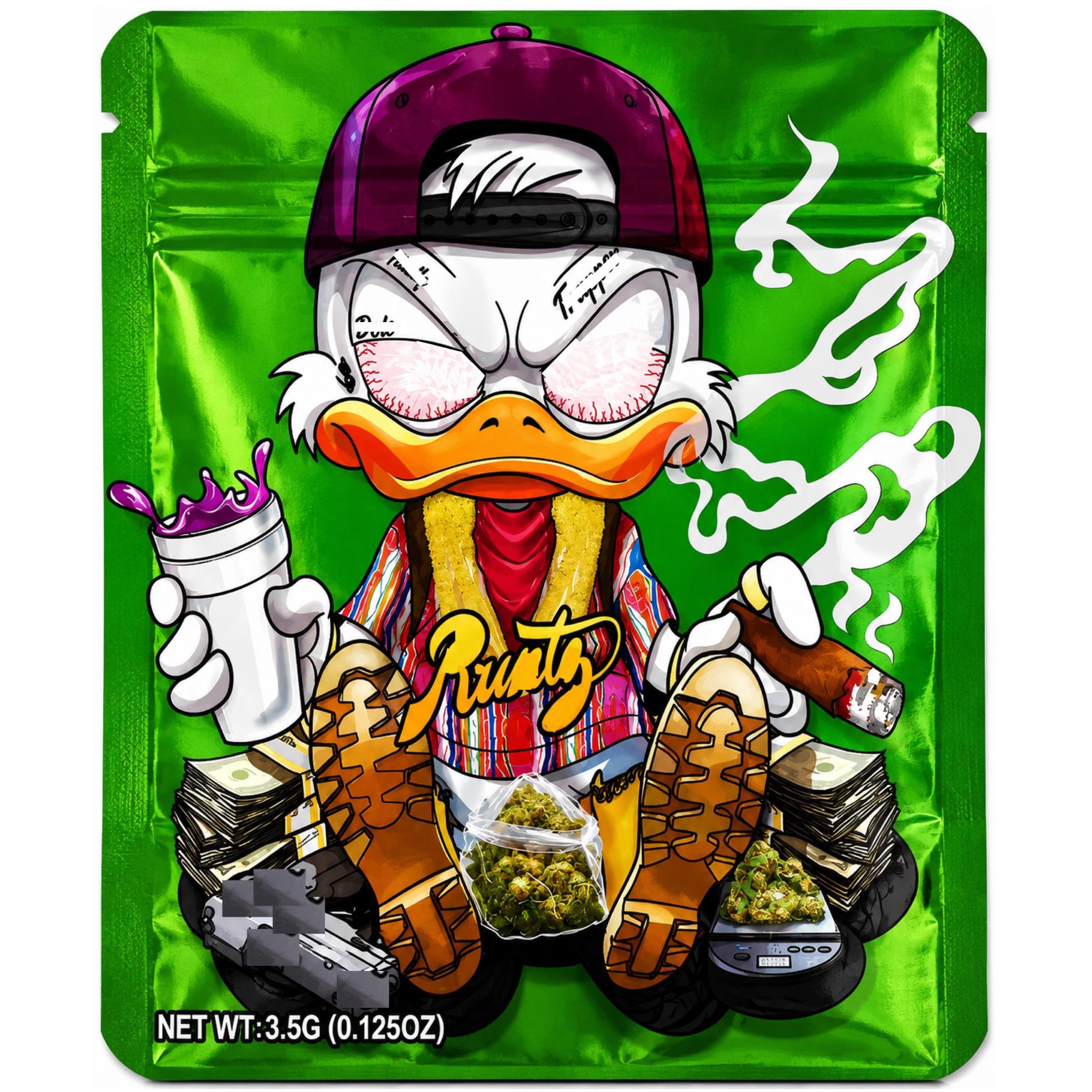 50 Cali Packs 3.5G Mylar Bags, Resealable Smell Proof Bag Plastic Baggies Smelly Sealable Smell Proof Mylar Bag Pack